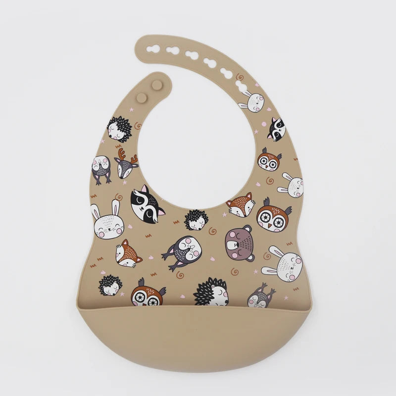 New Arrival Silicone Baby Bibs – Waterproof Feeding Bibs with Fun Prints (Avocado, Zoo, Tractor) | Soft Newborn Burp Cloth & Tableware Accessory