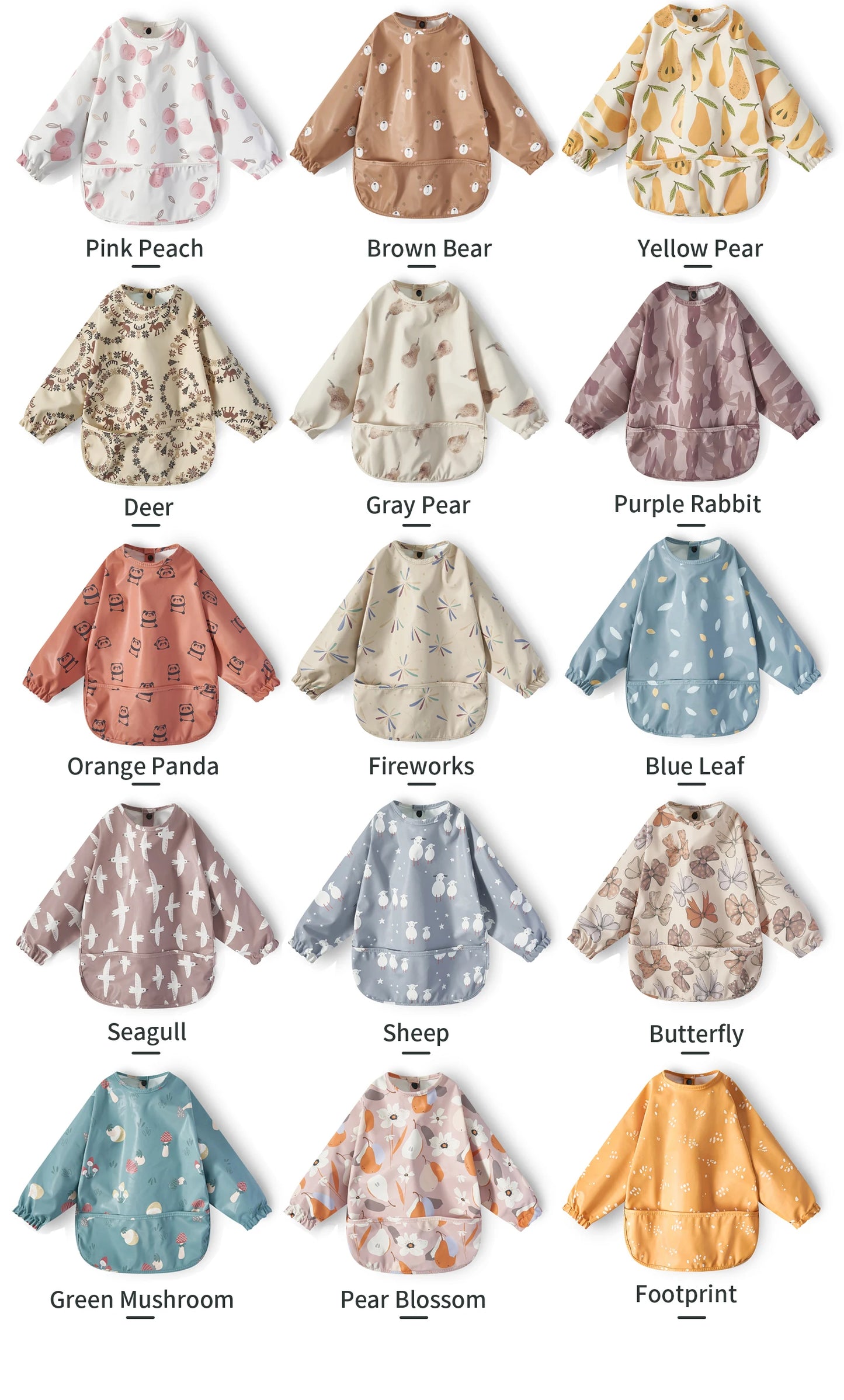 New Children Feeding Aprons – Waterproof Long Sleeve Baby Bib with Pocket | Full Cover Baby Bibs for Toddlers Boys & Girls