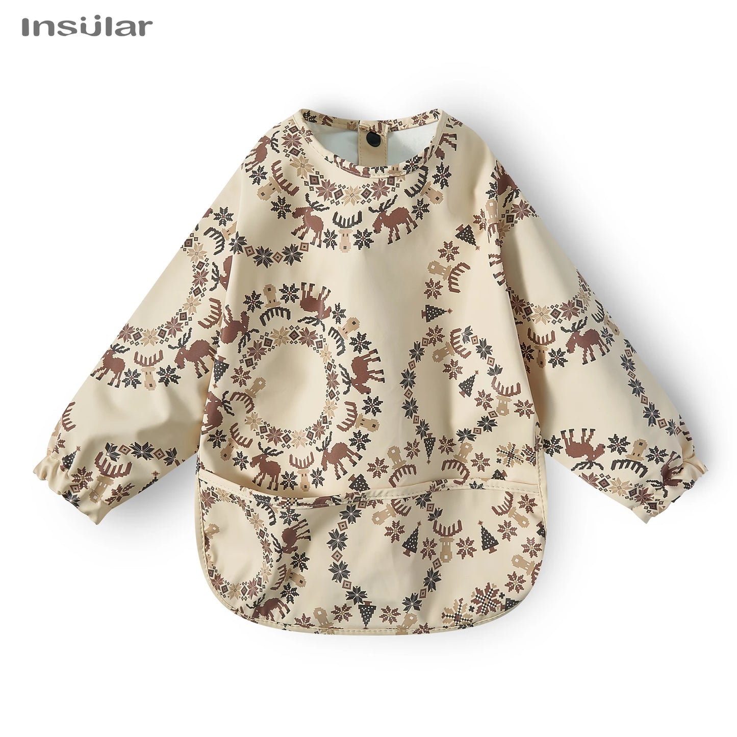New Children Feeding Aprons – Waterproof Long Sleeve Baby Bib with Pocket | Full Cover Baby Bibs for Toddlers Boys & Girls