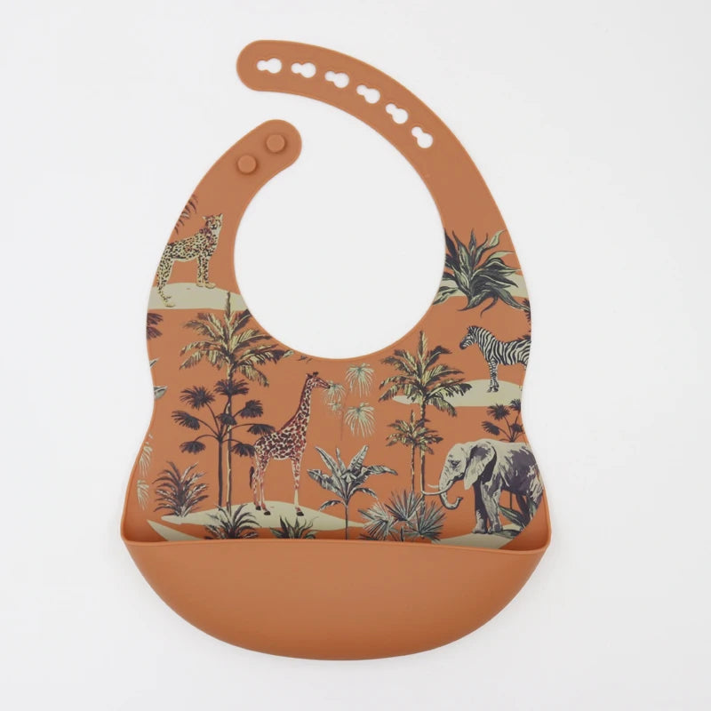 New Arrival Silicone Baby Bibs – Waterproof Feeding Bibs with Fun Prints (Avocado, Zoo, Tractor) | Soft Newborn Burp Cloth & Tableware Accessory