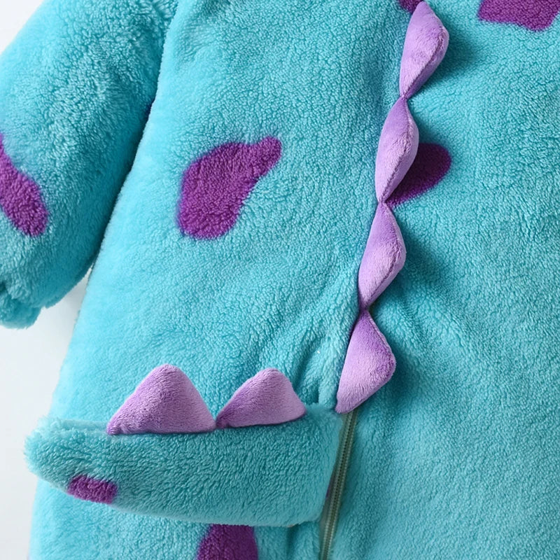 Cute Animal Baby Halloween Costume | Toddler Unisex Fuzzy Jumpsuit Outfit | Warm Fall & Winter Clothes for Kids