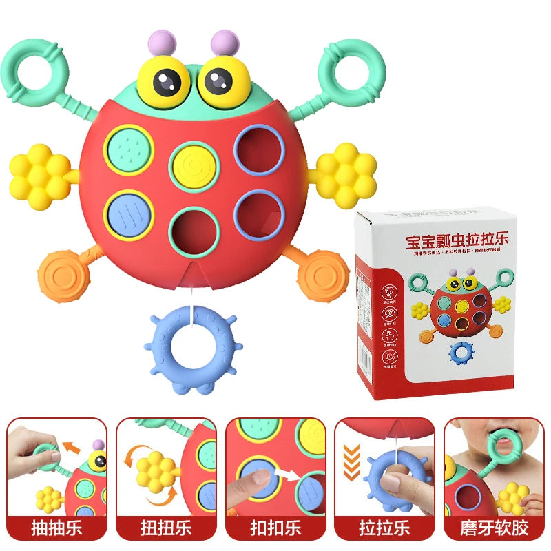Baby Montessori Drawer Cube – 6-in-1 Practice Skills Toy | Sensory Busy Board & Educational Fidget Toy for Boys & Girls