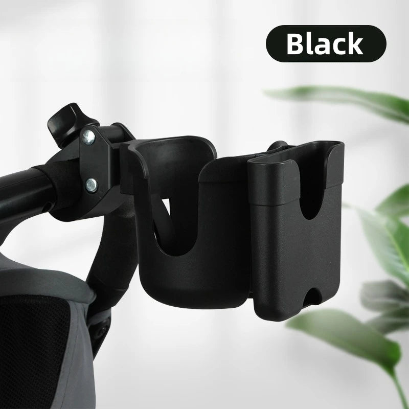 Pram Cup Holder & Phone Holder – Universal Stroller Bottle Holder with Anti-Slip Design | Baby Pram Accessories for Drinks & Mobile