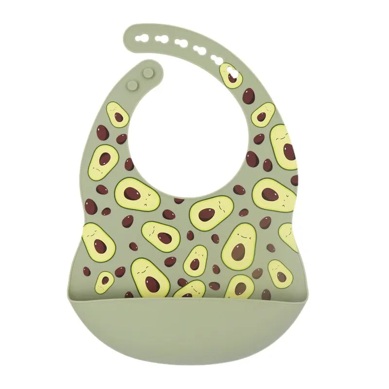New Arrival Silicone Baby Bibs – Waterproof Feeding Bibs with Fun Prints (Avocado, Zoo, Tractor) | Soft Newborn Burp Cloth & Tableware Accessory