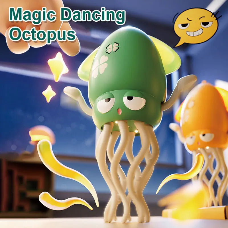 Dancing Octopus Baby Toy – Interactive Tummy Time Toy with Music & LED Lights, Crawling Obstacle-Avoiding Octopus for Infants, Toddlers & Kids