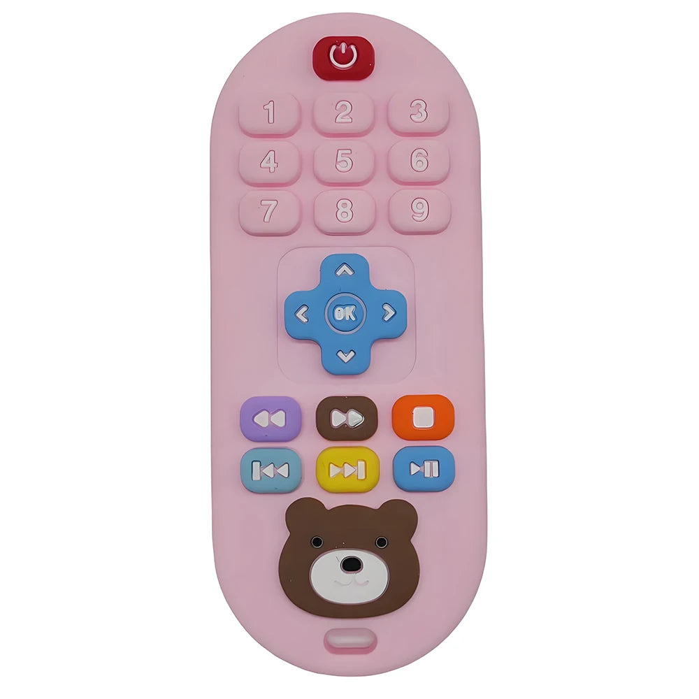 1/4pcs Baby Teething Remote Control Toy | Silicone Simulation Teether for Infants & Toddlers | Safe Chew Toy for Teething Relief