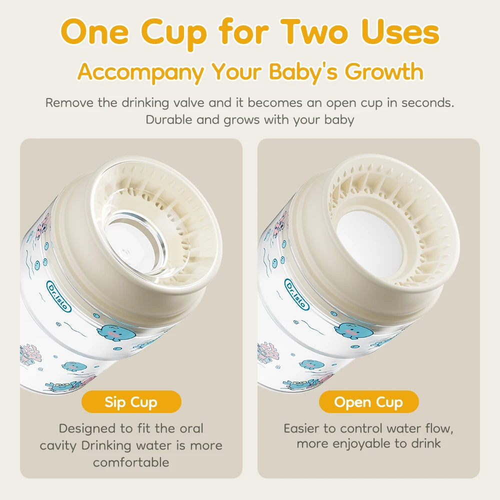 280ml Baby Training Cup with 360° Spill-Proof Drinking Lid – Leakproof, BPA-Free Infant Sippy Cup for Toddlers