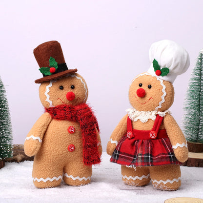 Christmas Gingerbread Man Doll | Wool Plush Baby Toy | Nordic Christmas Decoration & Holiday Ornament