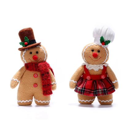 Christmas Gingerbread Man Doll | Wool Plush Baby Toy | Nordic Christmas Decoration & Holiday Ornament
