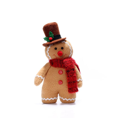 Christmas Gingerbread Man Doll | Wool Plush Baby Toy | Nordic Christmas Decoration & Holiday Ornament