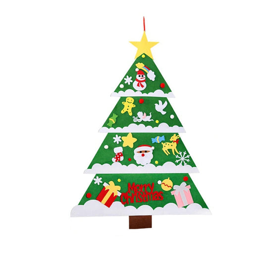 Kids DIY Felt Christmas Tree | Wall Hanging Xmas Tree with Ornaments | 2025 Christmas & 2026 New Year Decorations