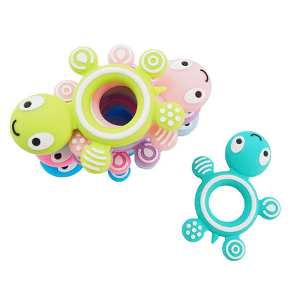 Baby Remote Control Teether – Silicone Teething Toys Set with Anti-Eating Gloves, Pacifier Bracelet & Teething Stick for Infants