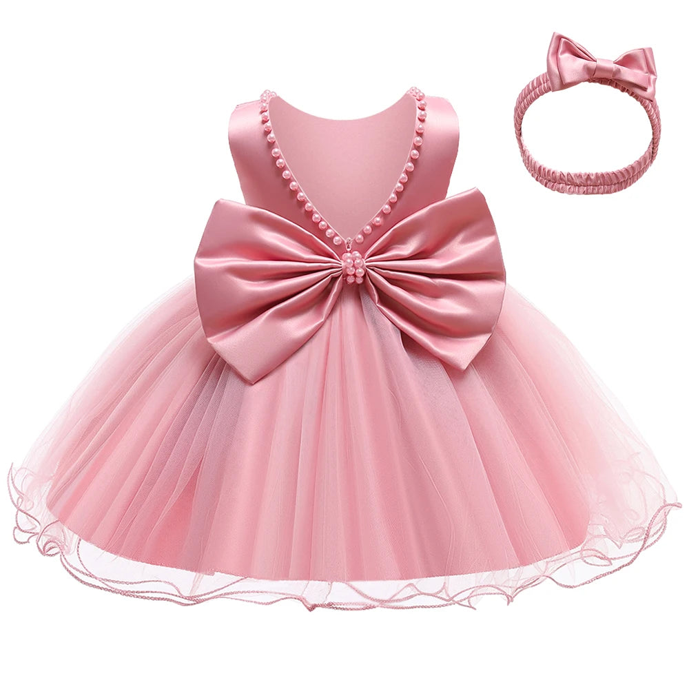 Baby Girl Christmas & Halloween Princess Dress | Infant Christening, 1st Birthday & Party Outfit | Newborn Clothes