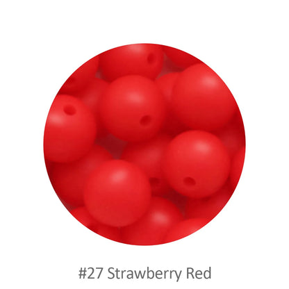 Cute-idea 10pcs 12mm Silicone Loose Beads – BPA Free Teething Beads | Safe Chewable Baby Sensory Toys | DIY Pacifier Clip & Nursing Accessories