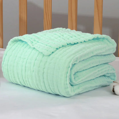 Muslin Baby Swaddle Blanket – Soft Cotton Newborn Wrap, Bath Towel & Stroller Cover (105×105cm)