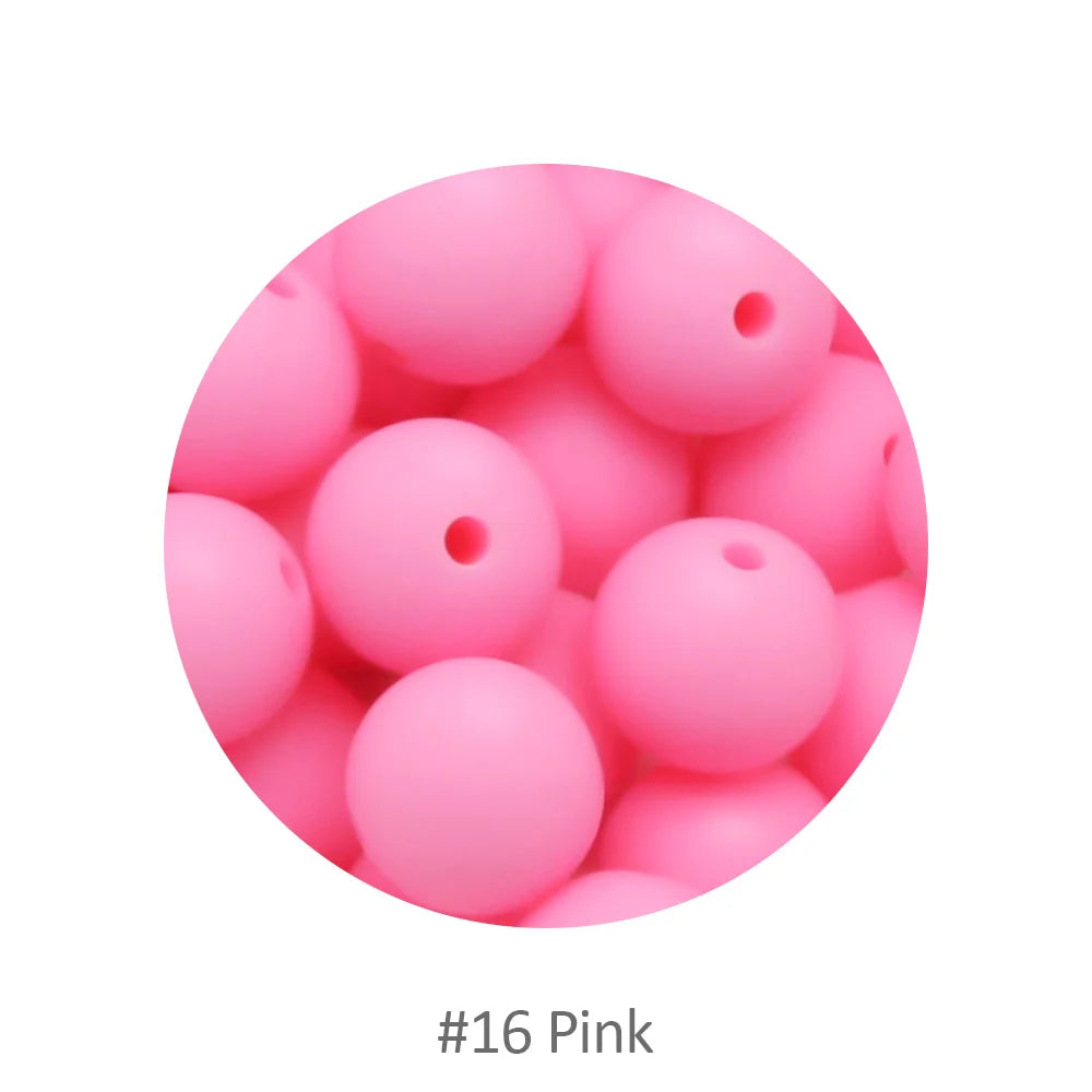 Cute-idea 10pcs 12mm Silicone Loose Beads – BPA Free Teething Beads | Safe Chewable Baby Sensory Toys | DIY Pacifier Clip & Nursing Accessories