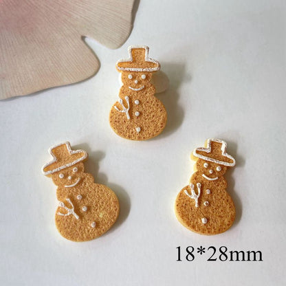 10Pcs Christmas Resin Flat Back Cabochons | DIY Scrapbooking, Baby Headwear, Bow & Ornament Accessories