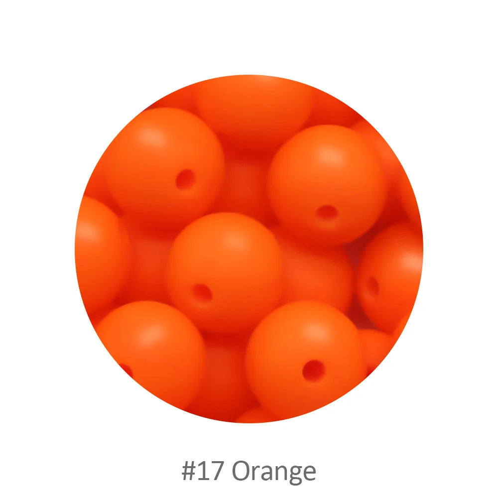 Cute-idea 10pcs 12mm Silicone Loose Beads – BPA Free Teething Beads | Safe Chewable Baby Sensory Toys | DIY Pacifier Clip & Nursing Accessories