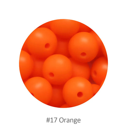 Cute-idea 10pcs 12mm Silicone Loose Beads – BPA Free Teething Beads | Safe Chewable Baby Sensory Toys | DIY Pacifier Clip & Nursing Accessories