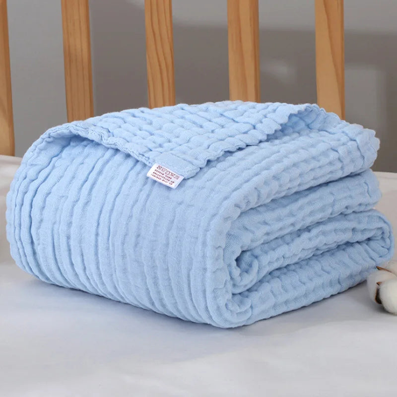 Muslin Baby Swaddle Blanket – Soft Cotton Newborn Wrap, Bath Towel & Stroller Cover (105×105cm)