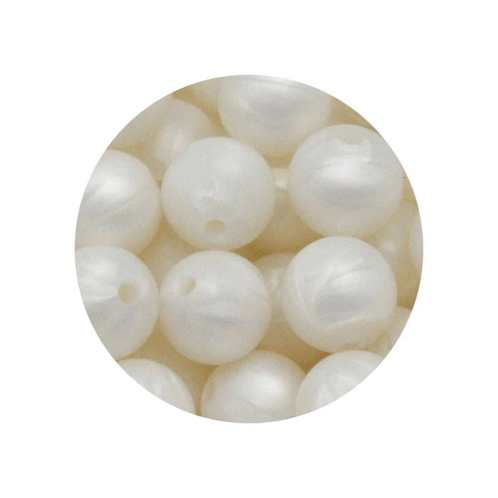 Cute-idea 10pcs 12mm Silicone Loose Beads – BPA Free Teething Beads | Safe Chewable Baby Sensory Toys | DIY Pacifier Clip & Nursing Accessories