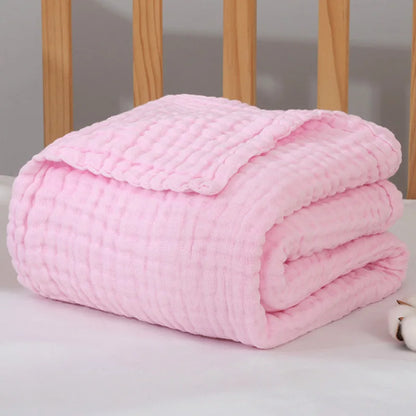 Muslin Baby Swaddle Blanket – Soft Cotton Newborn Wrap, Bath Towel & Stroller Cover (105×105cm)