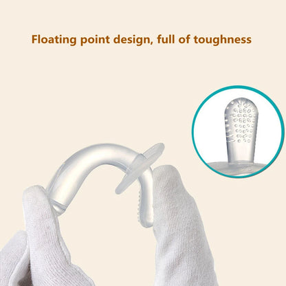 Baby Silicone Training Toothbrush – BPA Free Teething Ring & Chew Toy | Safe Infant Teether & Toddler Gum Soother Gift