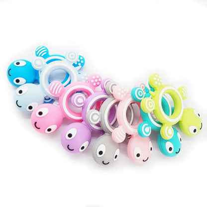 Baby Remote Control Teether – Silicone Teething Toys Set with Anti-Eating Gloves, Pacifier Bracelet & Teething Stick for Infants