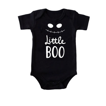 Funny Halloween Baby Bodysuit | Newborn Black Cotton Romper | Infant Boys & Girls Short Sleeve Costume Outfit