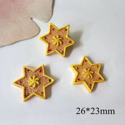 10Pcs Christmas Resin Flat Back Cabochons | DIY Scrapbooking, Baby Headwear, Bow & Ornament Accessories