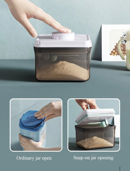 Light-Proof Milk Powder Sealed Can – Portable Snap-On Storage Bucket, Moisture-Proof Container for Baby Formula, Rice & Noodles
