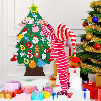 Kids DIY Felt Christmas Tree | Wall Hanging Xmas Tree with Ornaments | 2025 Christmas & 2026 New Year Decorations