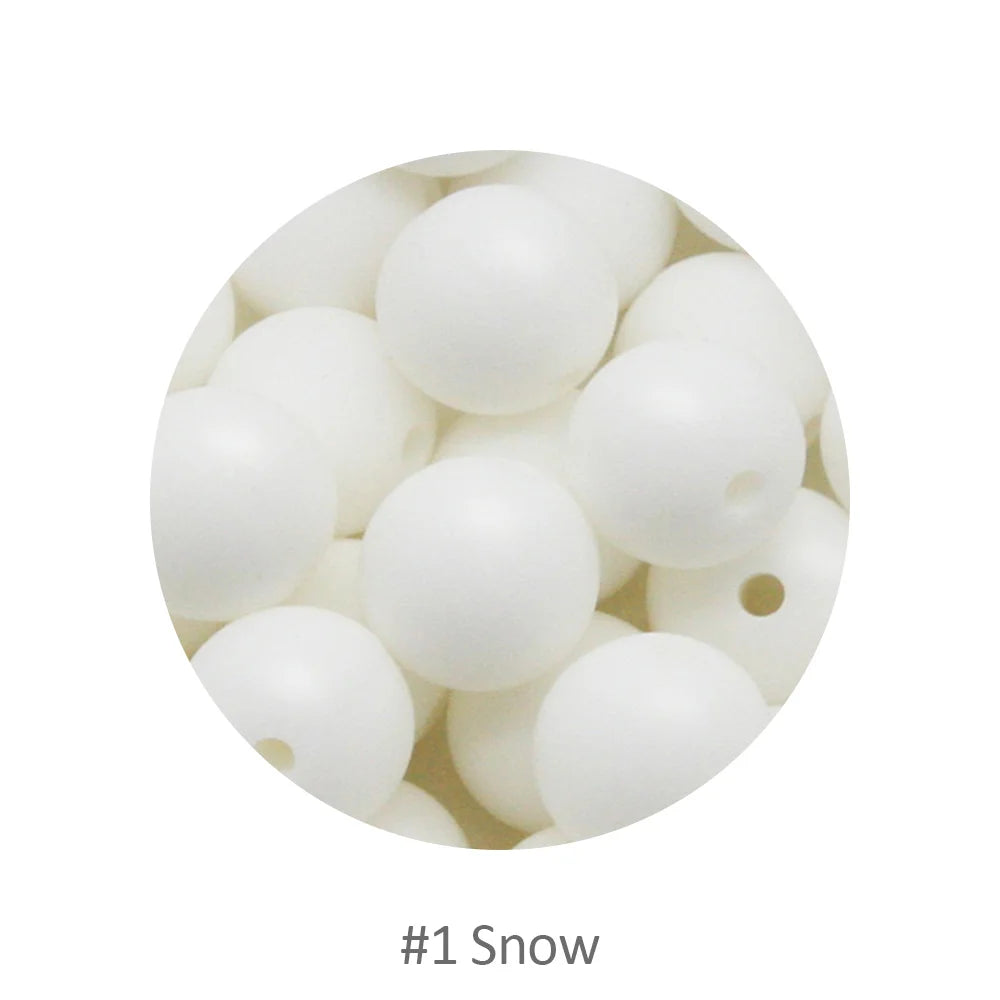 Cute-idea 10pcs 12mm Silicone Loose Beads – BPA Free Teething Beads | Safe Chewable Baby Sensory Toys | DIY Pacifier Clip & Nursing Accessories