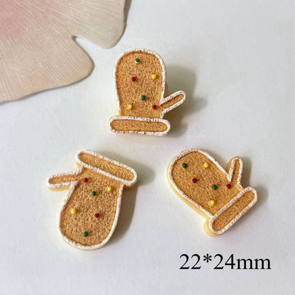 10Pcs Christmas Resin Flat Back Cabochons | DIY Scrapbooking, Baby Headwear, Bow & Ornament Accessories