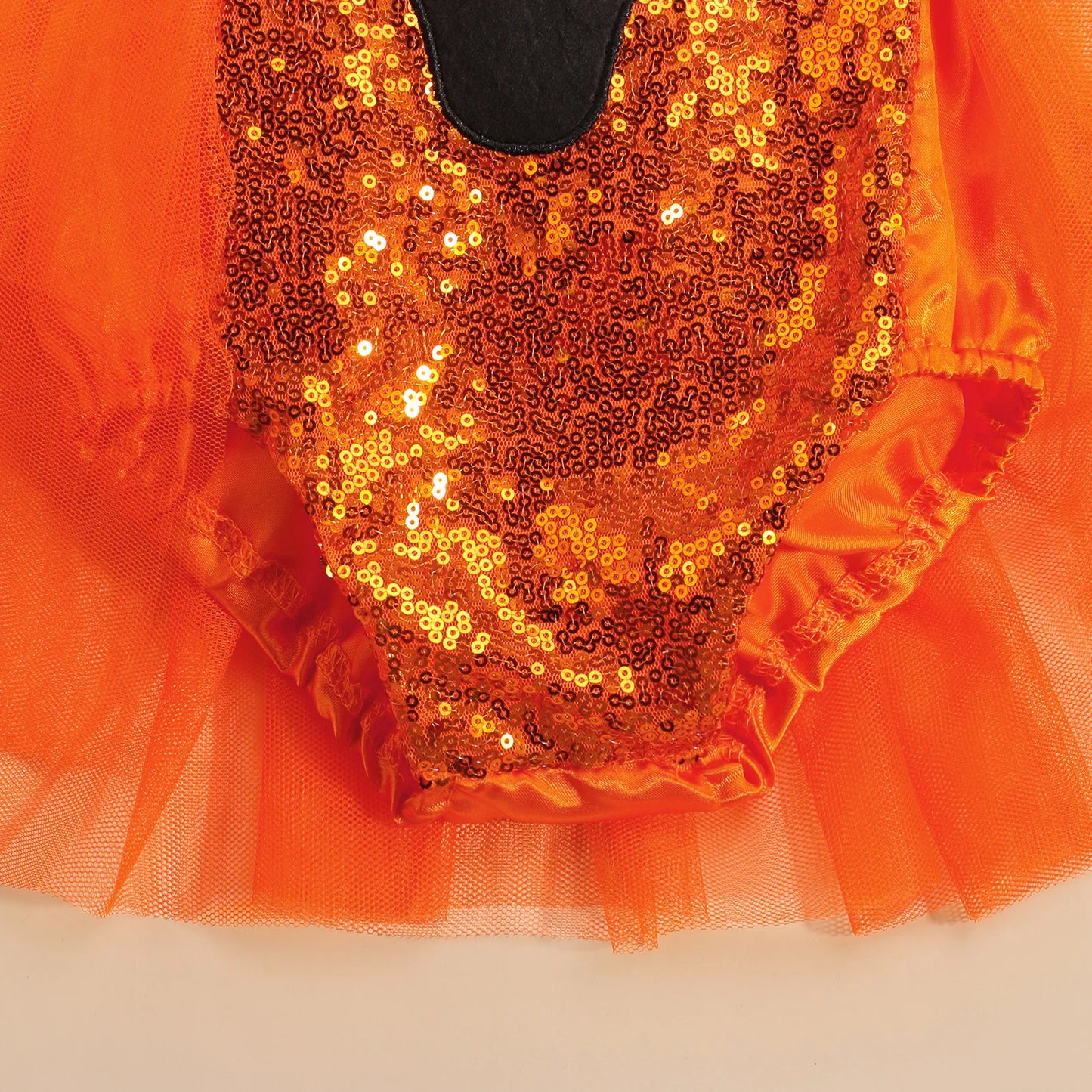 Baby Girl Halloween Outfit | Sleeveless Sequin Tulle Romper Jumpsuit + Striped Leg Warmers | Infant Toddler Costume Clothes