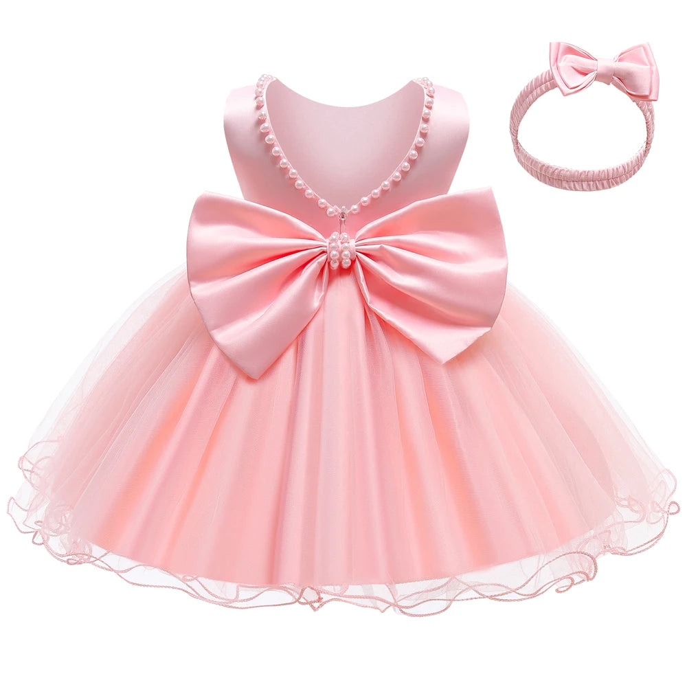 Baby Girl Christmas & Halloween Princess Dress | Infant Christening, 1st Birthday & Party Outfit | Newborn Clothes