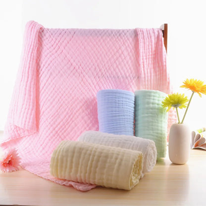 Muslin Baby Swaddle Blanket – Soft Cotton Newborn Wrap, Bath Towel & Stroller Cover (105×105cm)