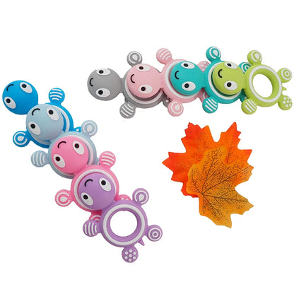 Baby Remote Control Teether – Silicone Teething Toys Set with Anti-Eating Gloves, Pacifier Bracelet & Teething Stick for Infants