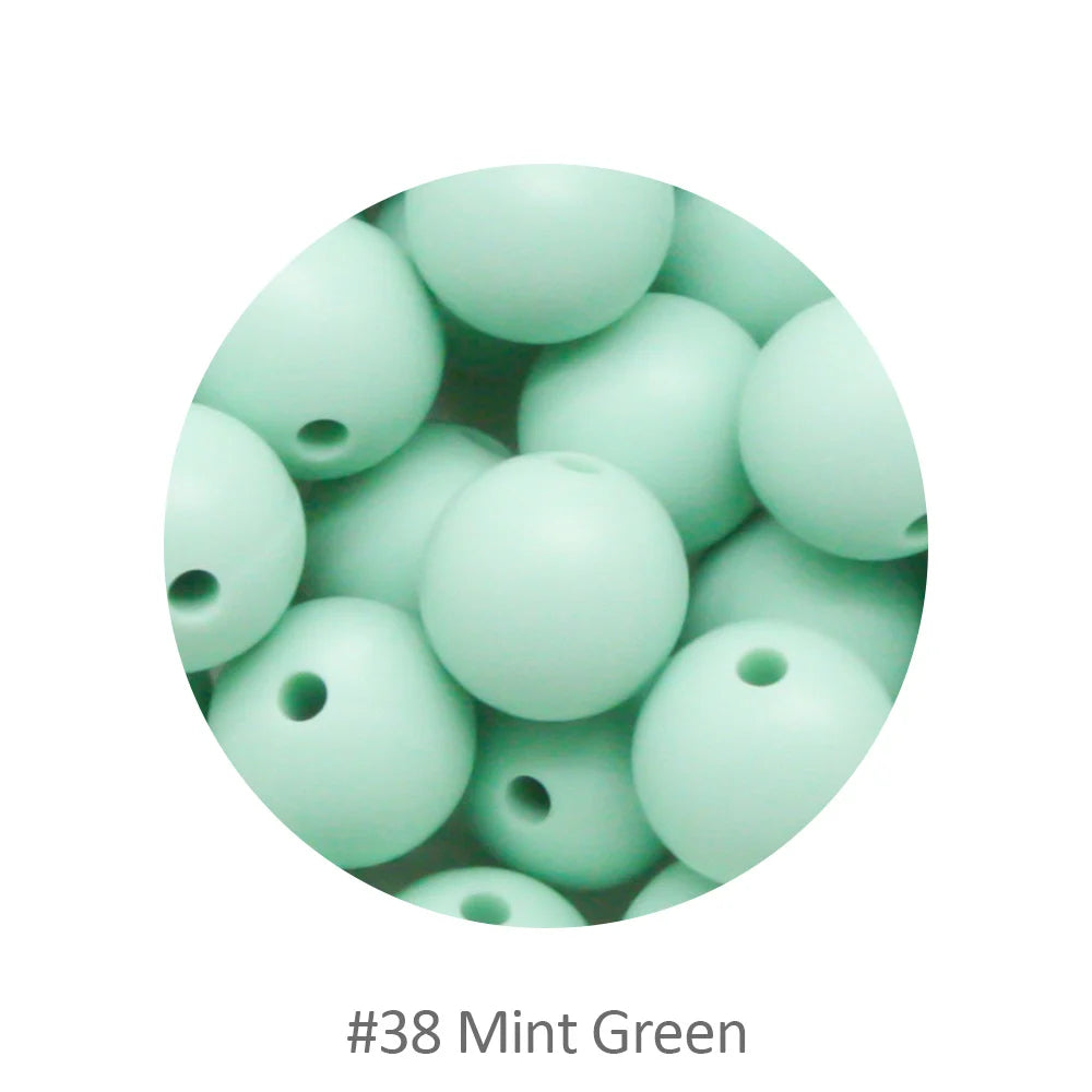 Cute-idea 10pcs 12mm Silicone Loose Beads – BPA Free Teething Beads | Safe Chewable Baby Sensory Toys | DIY Pacifier Clip & Nursing Accessories