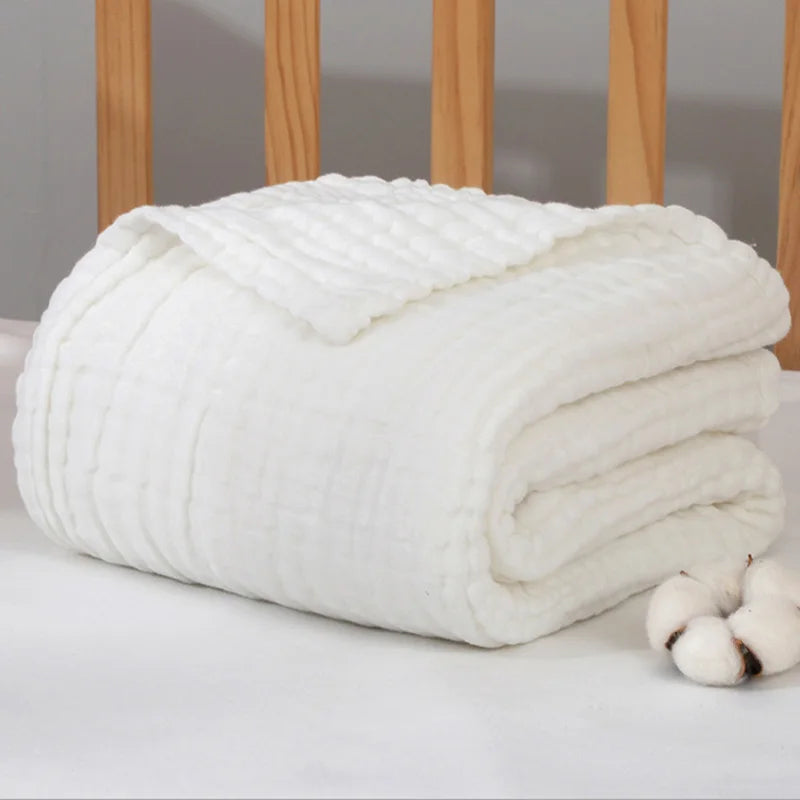 Muslin Baby Swaddle Blanket – Soft Cotton Newborn Wrap, Bath Towel & Stroller Cover (105×105cm)
