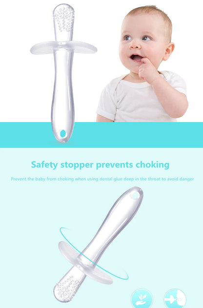 Baby Silicone Training Toothbrush – BPA Free Teething Ring & Chew Toy | Safe Infant Teether & Toddler Gum Soother Gift