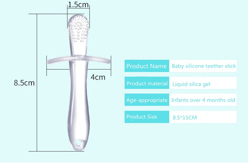 Baby Silicone Training Toothbrush – BPA Free Teething Ring & Chew Toy | Safe Infant Teether & Toddler Gum Soother Gift