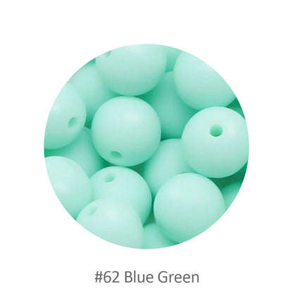 Cute-idea 10pcs 12mm Silicone Loose Beads – BPA Free Teething Beads | Safe Chewable Baby Sensory Toys | DIY Pacifier Clip & Nursing Accessories