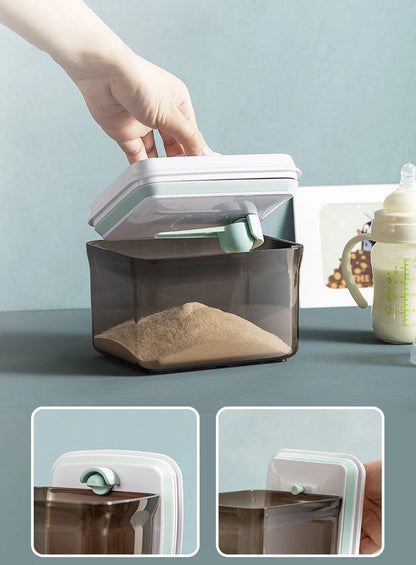 Light-Proof Milk Powder Sealed Can – Portable Snap-On Storage Bucket, Moisture-Proof Container for Baby Formula, Rice & Noodles