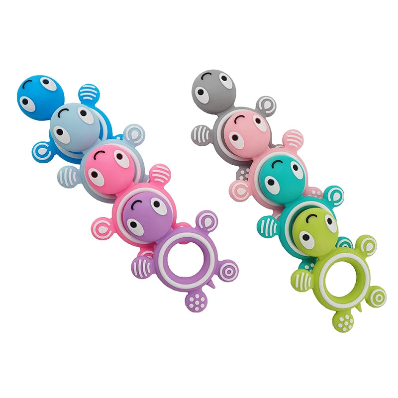 Baby Remote Control Teether – Silicone Teething Toys Set with Anti-Eating Gloves, Pacifier Bracelet & Teething Stick for Infants