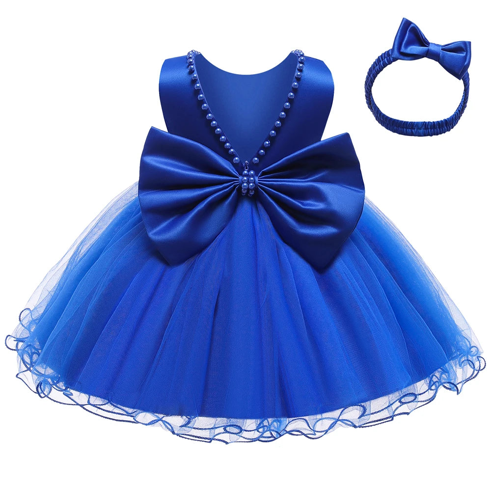 Baby Girl Christmas & Halloween Princess Dress | Infant Christening, 1st Birthday & Party Outfit | Newborn Clothes