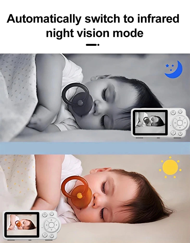 Baby Monitor with Camera – Two-Way Audio Intercom, Infrared Night Vision, Video Surveillance & Security Protection