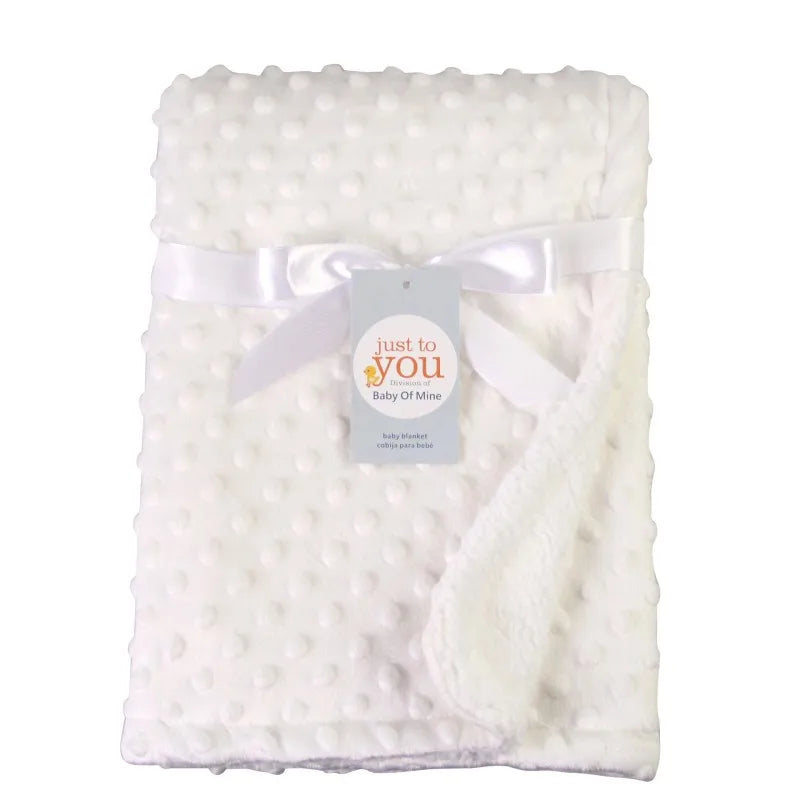 Baby Blanket Warm Sleep Cover – Double Layer Swaddle Wrap & Thermal Fleece Sleepsack | Soft Newborn Bath Towel & Stroller Blanket