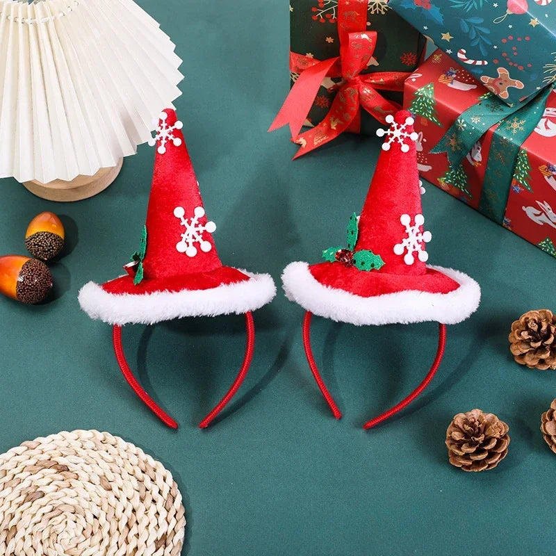 Christmas Headbands | Santa Hat, Xmas Tree Hair Bands | Holiday Party Accessories for Girls & Women 2024–2025