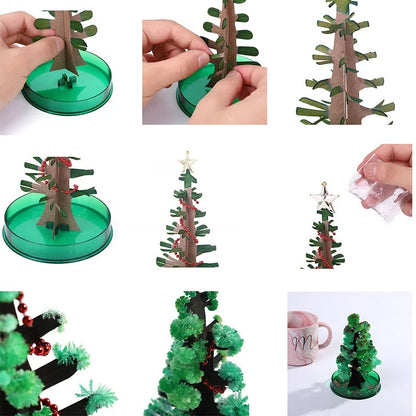 Magic Christmas Tree | Growing Crystal Sakura Mini Tree | DIY Educational Toy Gift for Kids & Xmas Decorations